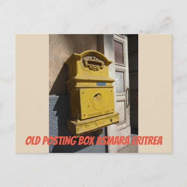 Postal Caja de correos antigua Asmara Eritrea (Anverso)