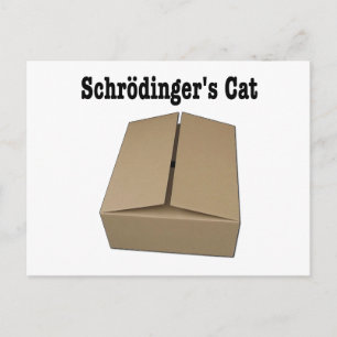 Postal Caja de gatos de Schrodinger