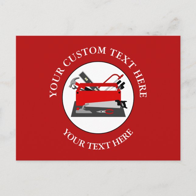 Postal Caja de herramientas de Handman (Anverso)