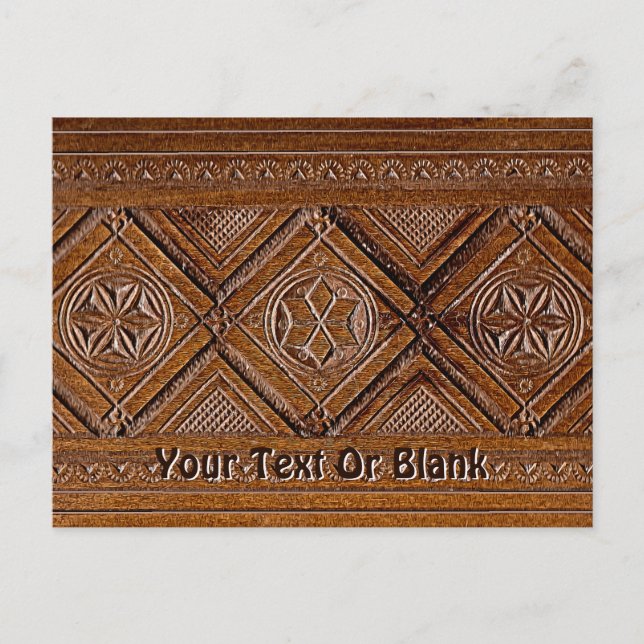 Postal Caja de madera tallada rusa (Anverso)