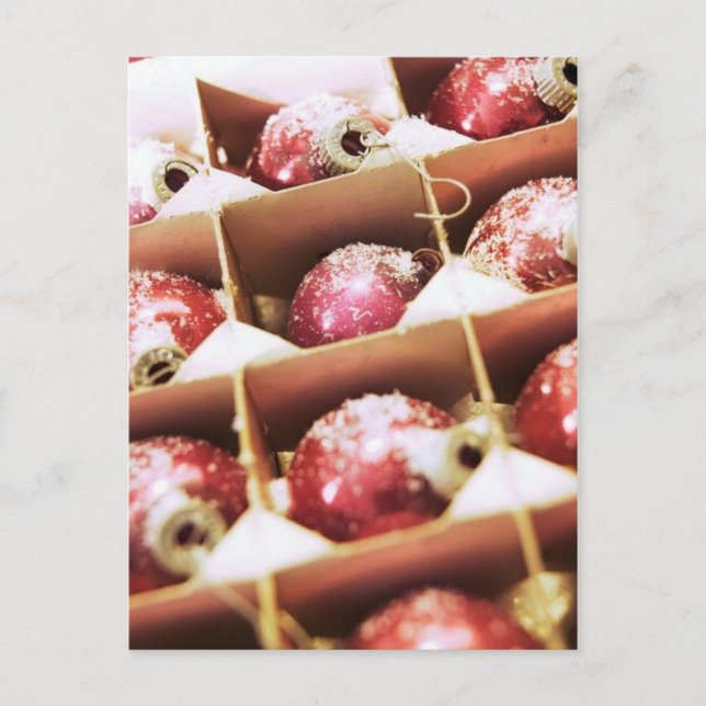 Postal Caja De Ornamentos De Árbol (Anverso)