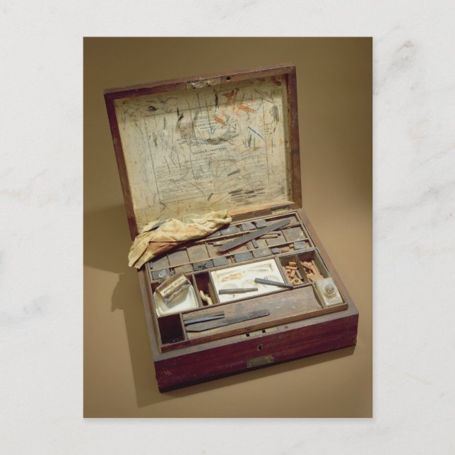Postal Caja de pinturas de John James Audubon (Anverso)