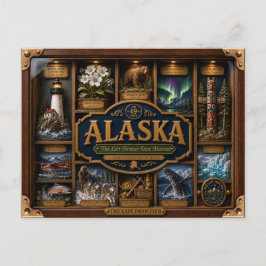 Postal Caja de sombra de Alaska Figurita 3D Estado
