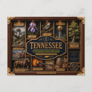 Postal Caja de sombra de Tennessee Figurita 3D Estado