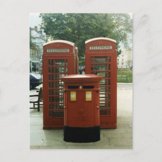 Postal Caja del Pilar Británico y quioscos de teléfono