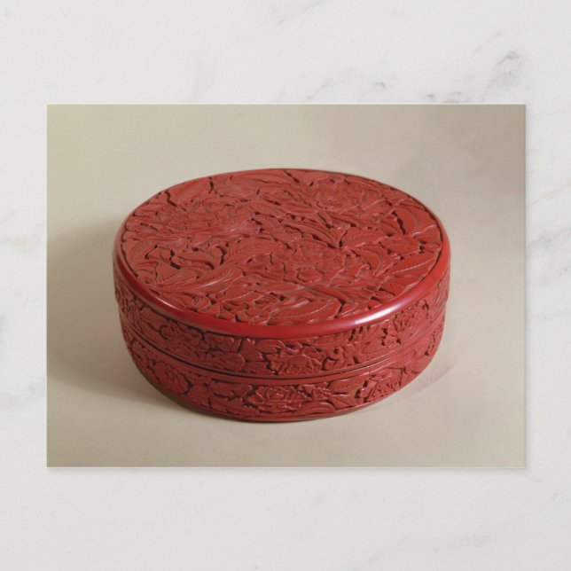 Postal Caja lacada roja con peonías, 1426-27 (Anverso)