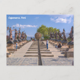 Postal Cajamarca, Perú, Alameda de los Incas
