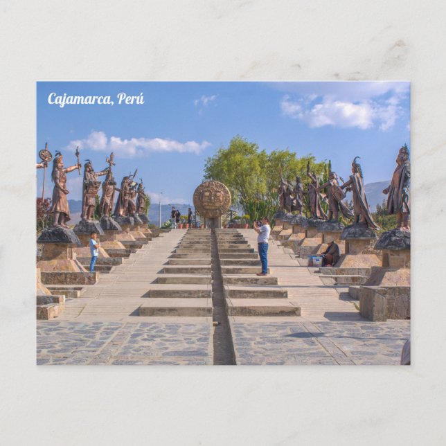 Postal Cajamarca, Perú, Alameda de los Incas (Anverso)