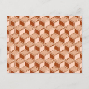 Postal Cajas cromadas 3d - de color cobre