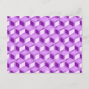 Postal Cajas cromadas 3d - violeta violeta