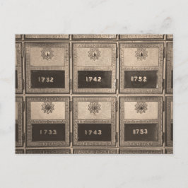 Postal Cajas de correos antiguas con bloqueos de llave