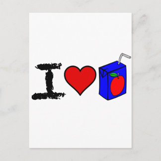 Postal Cajas de jugo de corazón