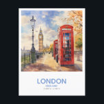 Postal Cajas de teléfonos rojos - Guardar la fecha en Ing<br><div class="desc">Este diseño acuático muestra las cajas de teléfonos rojos con vistas al Big Ben y las Casas del Parlamento en segundo plano. Déjate llevar por el Reino Unido con esta impresionante vista de los lugares de interés más emblemáticos de la ciudad. Personalizar esto guarda la tarjeta de fecha para que...</div>