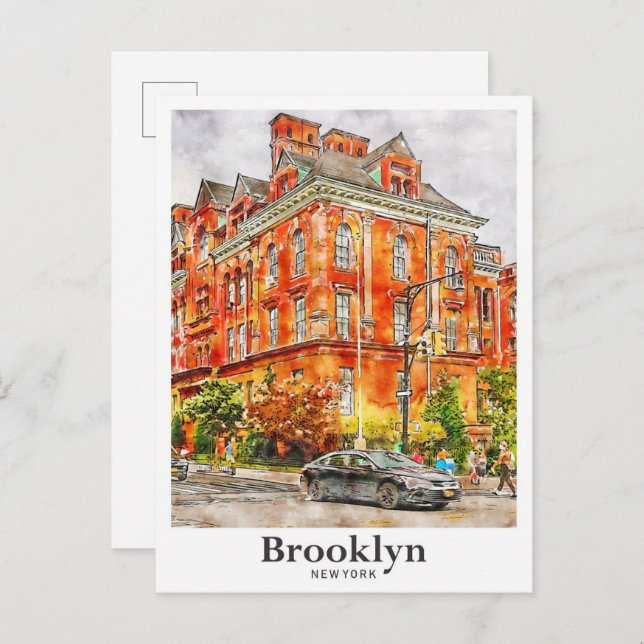 Postal Cajón de agua para viajes de Nueva York en Brookly (Anverso / Reverso)