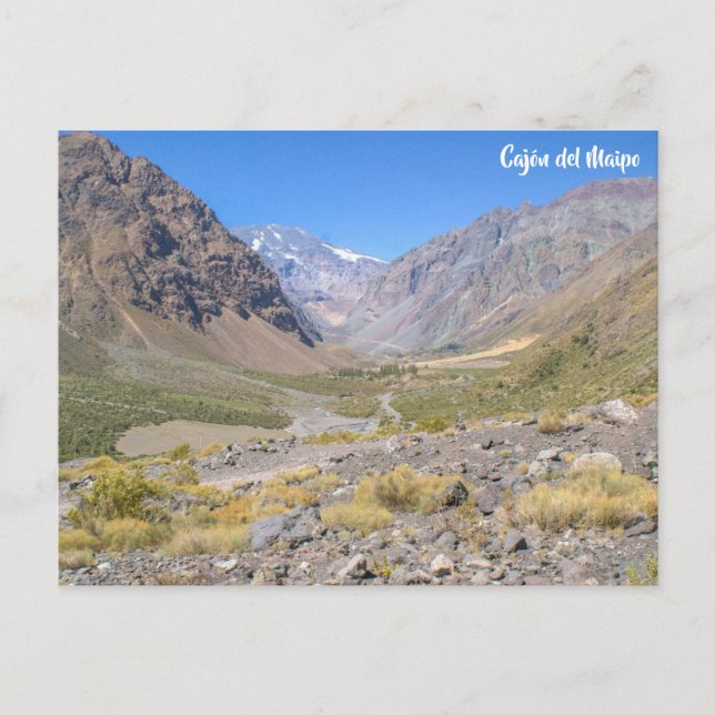 Postal Cajón del Maipo, Chile (Anverso)