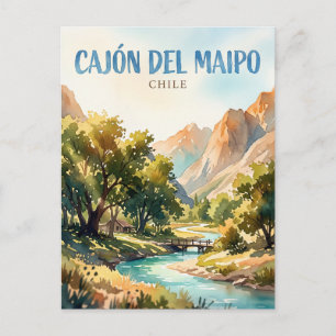 Postal Cajón del Maipo Chile