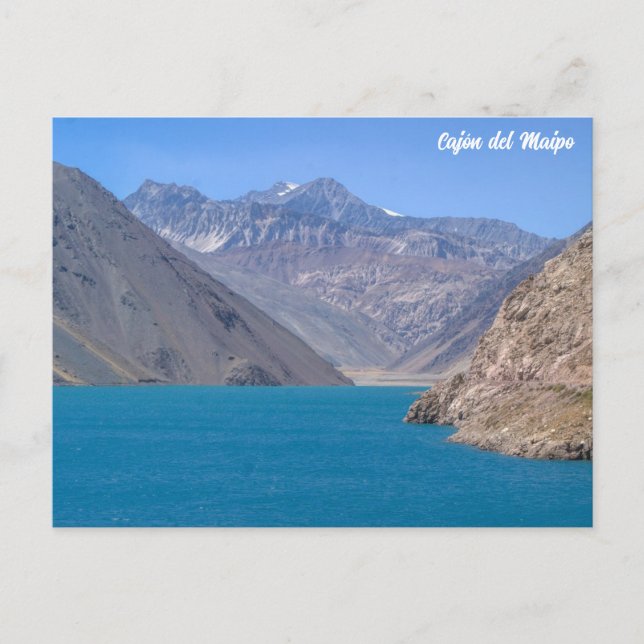 Postal Cajón del Maipo, Embalse El Yeso, Chile (Anverso)