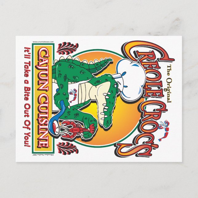 Postal Cajun Crocs Ceole Cuisine (Anverso)