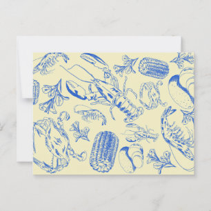 Postal Cajun Seafood Boil - Postcar de comida costera del