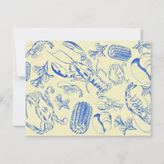 Postal Cajun Seafood Boil - Postcar de comida costera del
