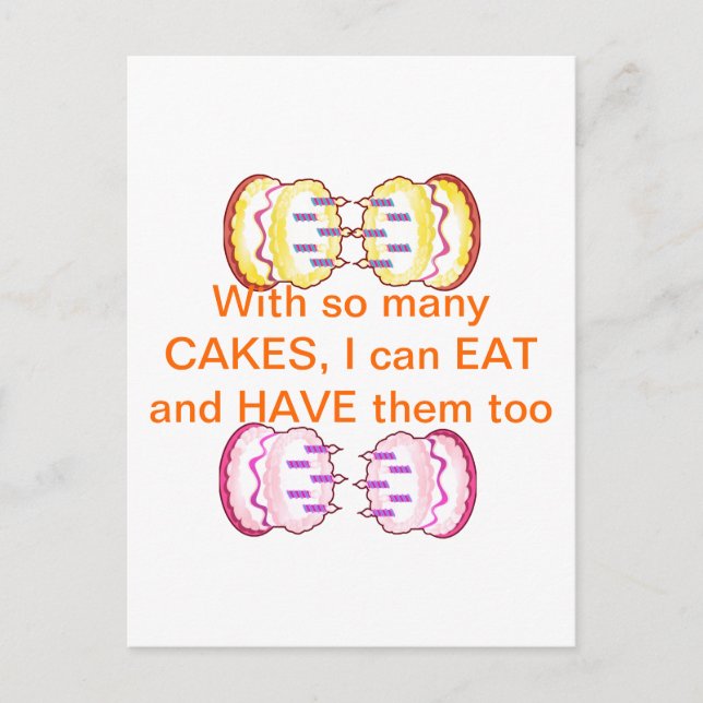 Postal CAKE MANIA : A LOS NIÑOS les gustaría JUGAR con PA (Anverso)