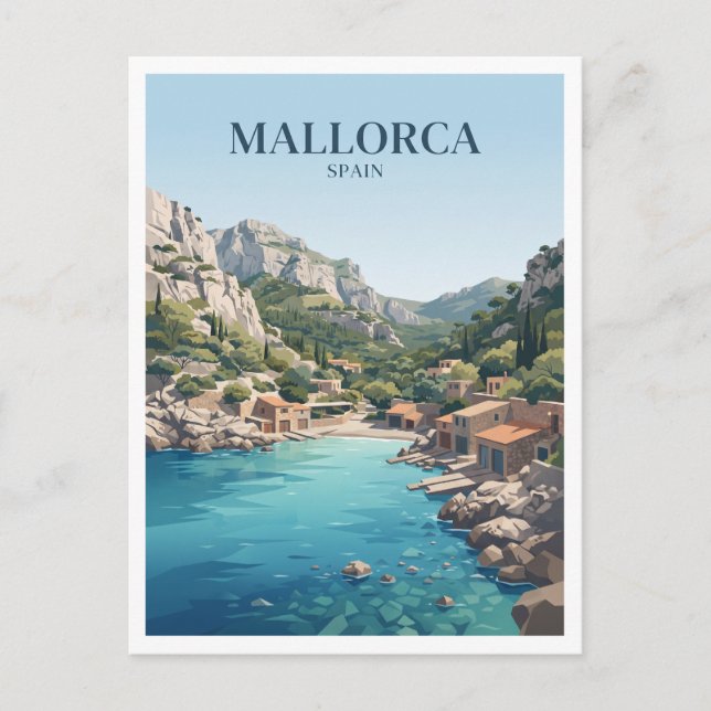 Postal Cala Deià España Recuerdo (Anverso)