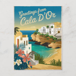 Postal Cala d'Or España vintage