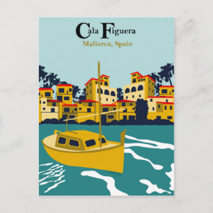 Postal Cala Figuera, Mallorca, España