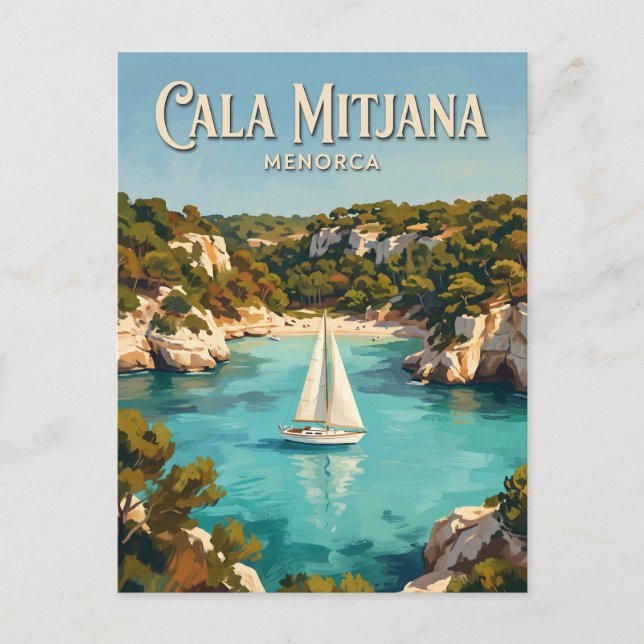 Postal Cala Mitjana España (Anverso)