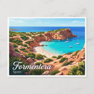 Postal Cala Saona Formentera España