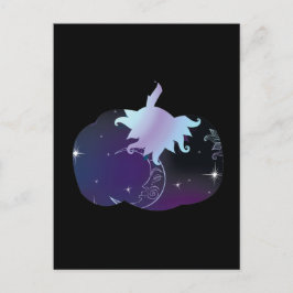 Postal Calabaza azul oscuro