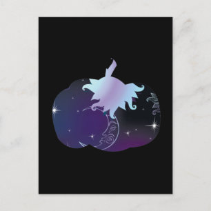 Postal Calabaza azul oscuro