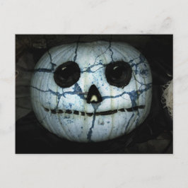 Postal Calabaza blanca espeluznante Jack-o-Lantern