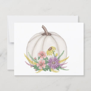 Postal Calabaza blanca otoño