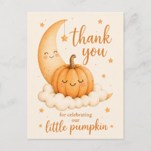 Postal Calabaza Caprichosa Naranja Gracias