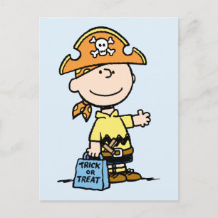 Postal Calabaza Charlie Brown Pirata Halloween