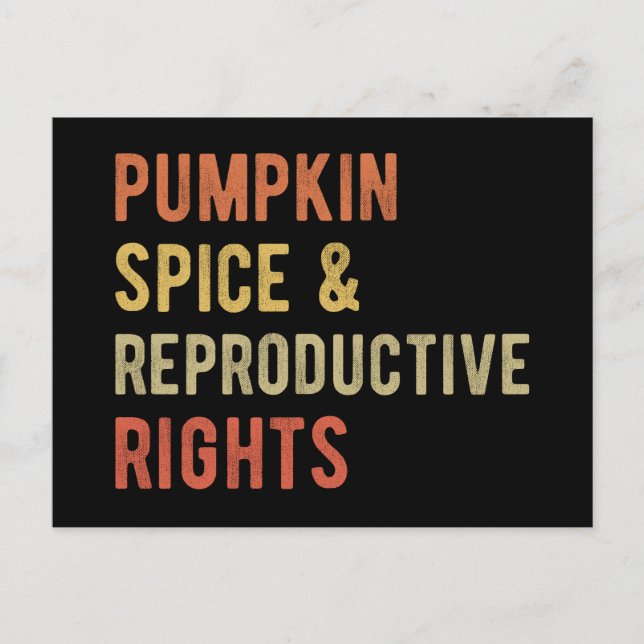 Postal Calabaza con Especias y Derechos Reproductivos I (Anverso)