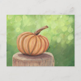 Postal Calabaza con fondo bokeh