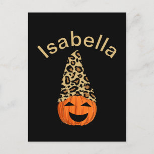 Postal Calabaza Con Un Gorra De Leopardo