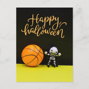 Postal Calabaza de calabaza de baloncesto Halloween Fanta