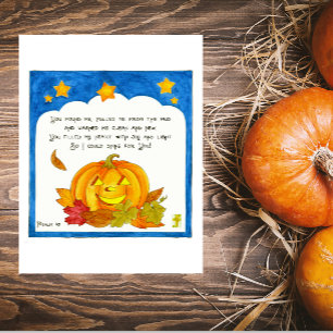 Postal Calabaza de calabaza de Jack O Lantern