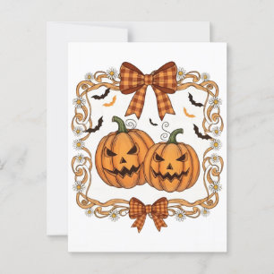 Postal Calabaza de Coquette Halloween: Una Deco espeluzna