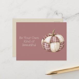 Postal Calabaza de Cuadro Burgundy Crema  