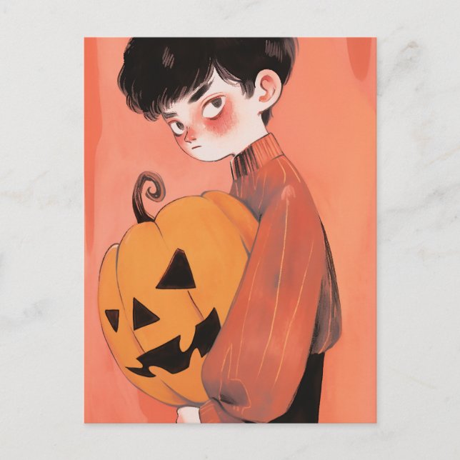 Postal Calabaza de Halloween (Anverso)