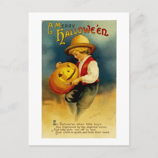 Postal Calabaza de Halloween (Anverso)