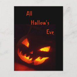 Postal Calabaza de Halloween asustada