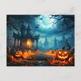 Postal Calabaza de Halloween brillante