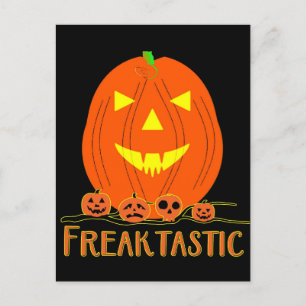 Postal Calabaza de Halloween espeluznante
