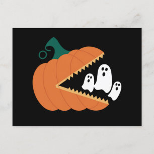 Postal Calabaza de Halloween Fantasmas Divertidos Niños N