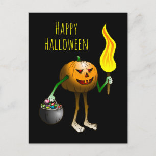 Postal Calabaza de Halloween Truco o Trato
